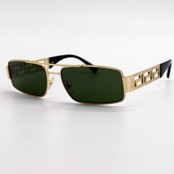 NEW VERSACE SUNGLASSES VE2257 1002/71 GOLD/GREEN UNISEX EYEWEAR VE2257 100271 main image 5